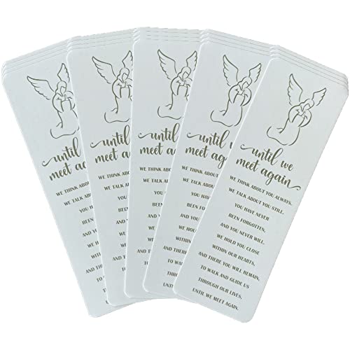 Angel Bookmarks with Sympathy Poem - Funeral Favors for Guests - Bulk Set of 20 - Hand Out at Celebration of Life, Memorial - style: Angel