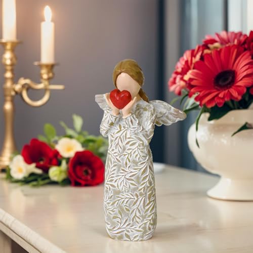 R S Trade Remembrance Angel Figurines, Sympathy Gifts for Loss of Loved One | Sculpted Hand-Painted Angel Statue Home Decor, Memorial Gifts for Loss of Mom Daughter, Grief Gifts for Women