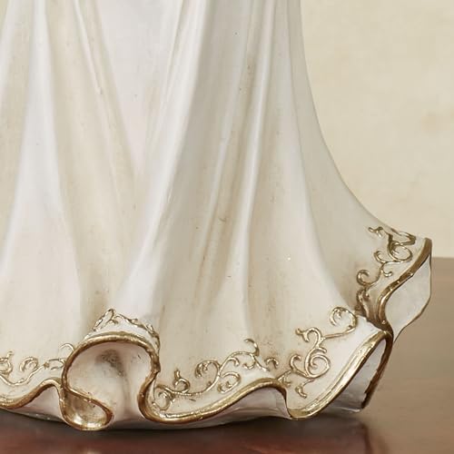 Touch of Class Angel Guardian Antique Ivory Table Sculpture