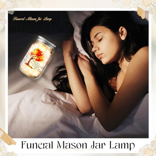 3 Pack Condolences Gift for Loss Mason Jar Light for Loss of Loved One, Bereavement Mason Jar Night Light Bereavement Sympathy Gift for Mother Father Grandma Family, Those We Love Don't Go Away - style: Memorial