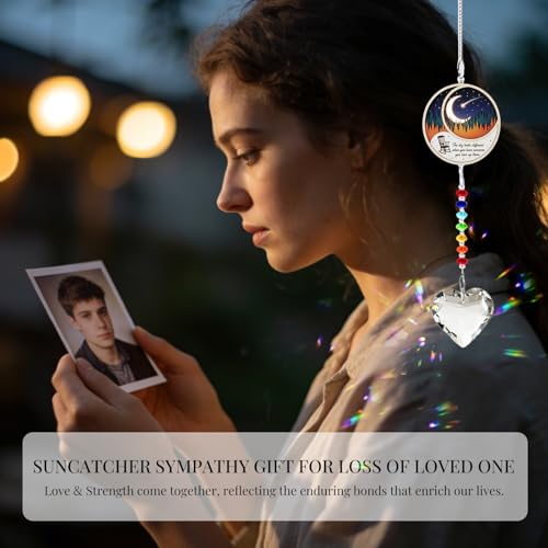 Hegelda Sympathy Gifts for Loss of Loved One Crystal Suncatcher Ornaments | Unique Condolence Memorial for Loss of Mom, Ideal Grief Bereavement Miscarriage Gifts - style: MEMORIAL