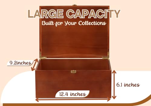 InnoBeta Personalized Keepsake Box, Wooden Storage Boxes, Large Keepsake Boxes with Lid for Memory Treasure, Initial P - color: Initial P