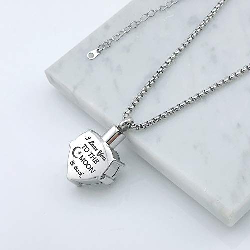 YOUFENG Birthstones Heart Cremation Pendant Urn Necklaces for Ashes Urns for Human Ashes Memorial Locket Keepsake Ashes Jewelry with Fill Kit - style: April-birthstones