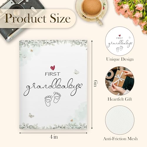 First Grandbaby Photo Album 4x6, First Time Grandparents Gifts, New Grandparent Gifts, Baby Announcement 18 Pockets Small Picture Memory Photo Album Gift for Baby Shower Newborns Family - color: Best Grandbaby