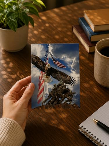 Funeral Memorial Prayer Cards FPC1152EN Veteran (Custom Printed - Select Desired Prayer)