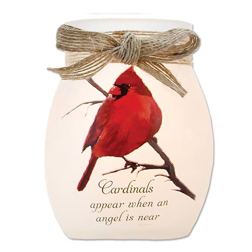 An Angel Is Near Rememberance Memorial, Sympathy, Bereavement Lighted Glass Jar 4 x 3 x 3 Inspirational