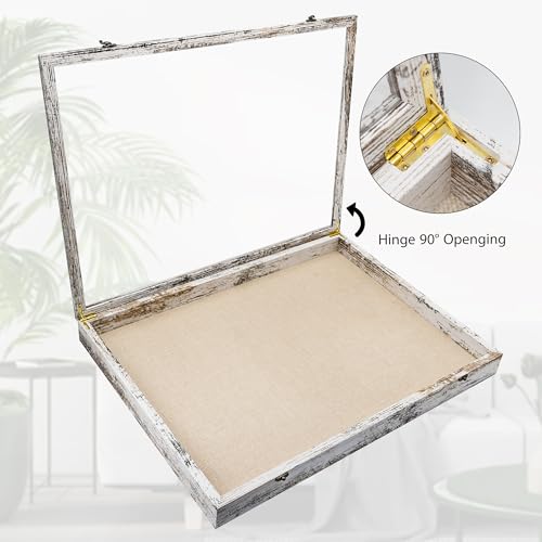 18x24 Extra Large Wedding Bouquet Shadow Box Display Case,White - color: White, size: 18*24