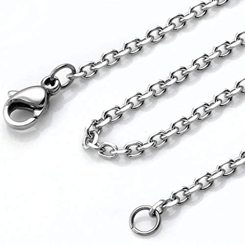 Zysta Silver Round Locket Pendant Necklace 30mm Glossy Stainless Steel Clear Glass Living Memory Floating Charms Stone Storage - color: Silver-Glitter Matte-25mm
