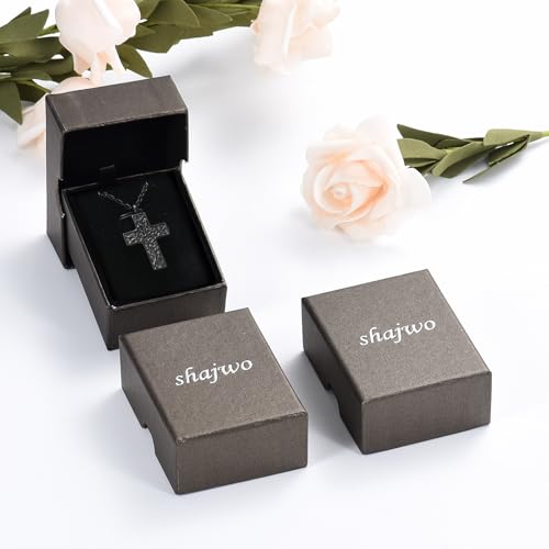 shajwo Tree of Life Cross Cremation Jewelry Urn Necklaces for Ashes | Memorial Ashes Pendant Necklace of Loved One Women Men Ashes Keepsake Necklace - color: Black