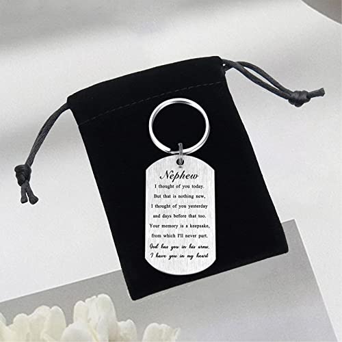 Alotozo Memorial Gifts - Sympathy Keychain for Loss of Loved One - color: Nephew Memorial Gifts