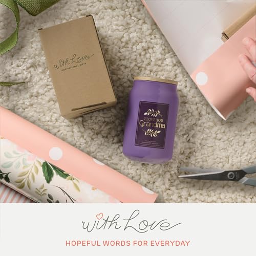 With Love Soy Wax Scented Candle: I Love You, Grandma | Scented Candle, Home Decor, Gifts for Friends, Pure Essential Oils, Up to 60 Hours Burn Time, Glass Jar w/ Bamboo Lid - style: I Love You, Grandma