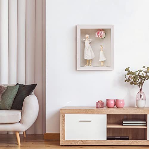 Muzilife 8x10 Shadow Box Wood Picture Frame, 2.16 Deep, Real Glass, White - color: White, size: 8x10