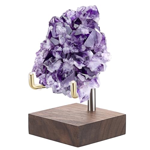 Hipiwe Adjustable Metal Arms Display Stand Easel with Wooden Base, Small