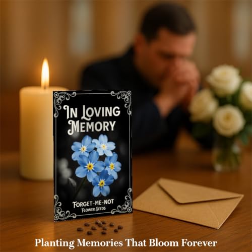 90Pack Forget Me Not Seeds Bulk, Memorial Seed Packets for Funeral Favors - size: 90Pack