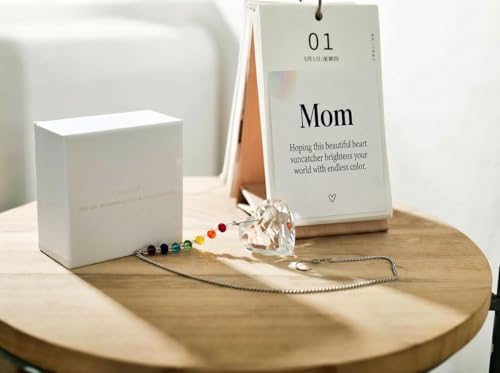 Hegelda Birthday Gifts for Mom Crystal Suncatcher Christmas Ornaments | Unique Valnetines day Thanksgiving Mothers Day Gifts for Mom Stepmother Adoptive Mother Mother Momma Mommy from Daughter Son - color: Mom