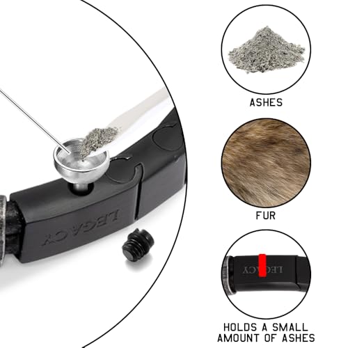 Hero Company Dog Memorial Urn Leather Bracelet 'Loyal Friend Morse Code'