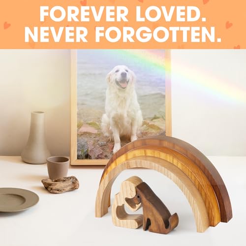 SENSUNIQ Rainbow Bridge Dog Memorial Gifts for Loss of Dog, The Day We Meet Again On The Rainbow Bridge, Pet Sympathy Gifts for Dogs, Bereavement, Sympathy Keepsake for Loss of Pet