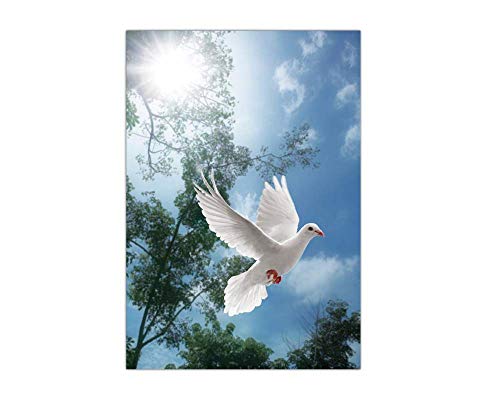 Funeral Memorial Prayer Cards White Dove