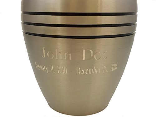 Dignity Pewter Custom Cremation Urn by Beautiful Life Urns - Engravable Funeral Urn (Small) - color: Pewter - Custom, size: Small