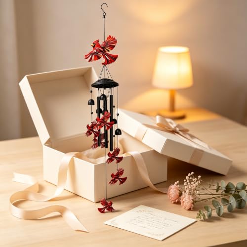 Wind Chimes for Outside, Cardinal Garden Windchimes Memorial Windchimes - color: Cardinal Wind Chimes