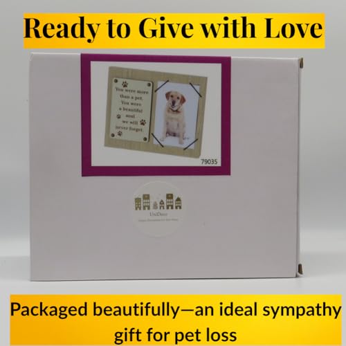 Memorial Gifts for Dogs, Gift for Someone who Lost a Dog, Pet Memorial Keepsakes for Dogs, Dog Remembrance Picture Frame, Loss of a Pet Sympathy Gift, 4 x 6 Wooden Picture Frame - size: Dog Beautiful Soul