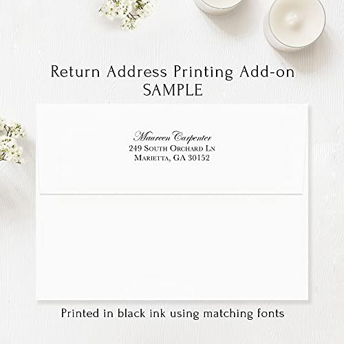 White Floral and Greenery Funeral Thank You Cards | Sympathy Acknowledgement Cards, 4.25x5.5", Flat Bereavement Notes, With Envelopes