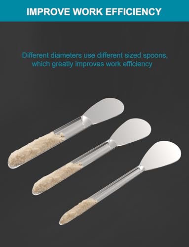 16Pcs Filling Tools Kit - Short Stem Funnels Home & Lab Supplies with Empty Tray and Spoon Scoops Spatula Tamper Quickly Maker All Size # 000 00 0 1 2 3 4 5 Funnel (16Pcs