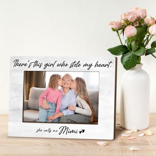 Grandmother Gifts Wooden Photo Display Picture Frames for Desk Grandchildren Pictures Frame Grandma Photo Frame for New Baby New Grandma Gifts First Time Pictures Gift Picture Frames 4x6 - Jk0258 - color: XK17