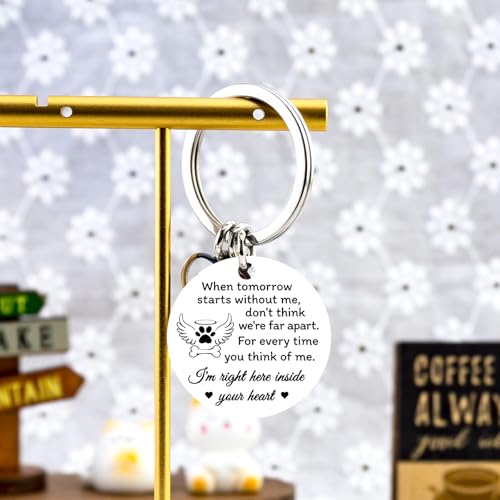 Rainbow Bridge Dog Memorial Gifts for Loss of Dog Keychain | Dog Passing Away Gifts Pet Memorial Gifts for Dog Puppy Sympathy Gift for Pet Lover Owner Friends