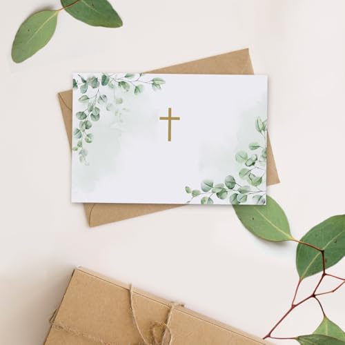 25 Pack Religious Blank Cards with Envelopes, 4 x 6 Inch