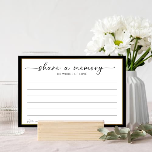 Black Border Share a Memory Cards for Celebration of Life Birthday