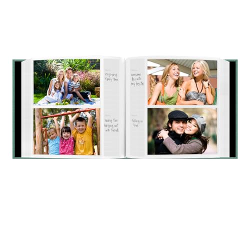 Fabric Frame Cover Photo Album 200 Pockets Hold 4x6 Photos, Tranquil Aqua - color: Tranquil Aqua, size: 4" x 6" (Pack of 1)