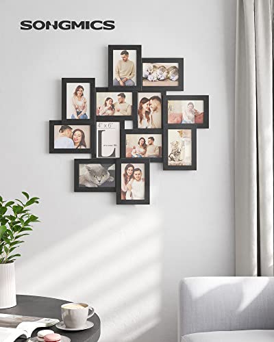SONGMICS 12-Pack 4 x 6 Collage Picture Frames with Glass Front - color: Ink Black, size: 12 Pack