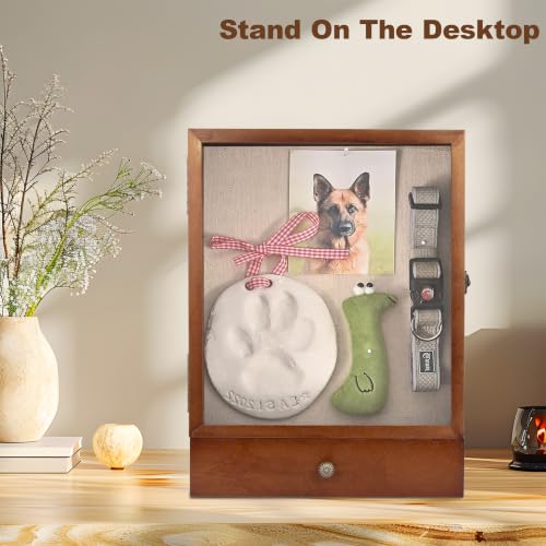 Shadow Box Frame Deep 3 ", 12 x 16 Shadow Boxes Display Cases with Removable Shelves, Large Shadow Box with Darwer, Solid Wood Memory Frames for Pictures, Flowers, Collectibles, Wedding