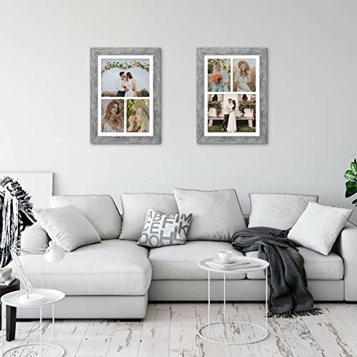 11x16 Collage Frame, 2 Open 5x7&1 Open 8x10 Photo Frame Collage - color: Grey, size: 11x16 - (2 open5x7+1 open8x10)