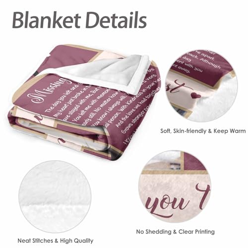 Custom Memorial Blanket with Picture Personalized Sympathy Remembrance Condolences Bereavement Gifts Sympathy Gifts for Loss of Loved One Mother Dad Grandma Grandpa Sister Daughter Friend - color: Design14