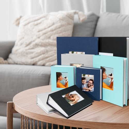 Vienrose Small 4x6 Photo Album Slip In 100 Photos Skyblue | Portable Design Photo Book, Memory Book, Wedding Family Baby Travel, Easy To Carry - color: Skyblue