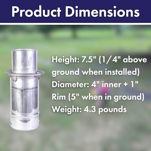 Rex Cemetery Vase – Flush-Mount Aluminum Grave Vase with Cast Aluminum Flange – Weather-Resistant Memorial Flower Holder for Headstones and Grave Markers