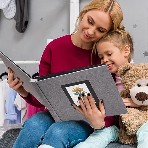 Photo Album 4x6 600 Photos Linen Large Capacity Fabric Cover Books Albums Wedding School Family Anniversary Baby Memory Engagement Travel Albums(Black, 600 Pockets) - color: Black, size: 600 Pockets