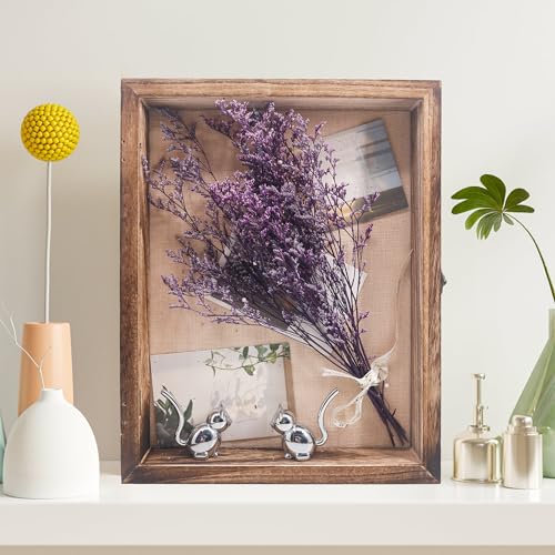 Shadow Box Frame 11x14, Wood Display Boxes with Linen Back - color: Wood, size: 11*14