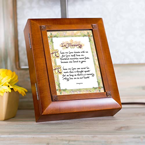 Cottage Garden in Memory Love Cherished Memories Woodgrain Embossed Remembrance Keepsake Box