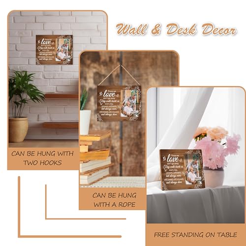 Memorial Photo Frame - Those We Love Don't Go Away Sympathy Condolence Gift - Butterfly Bereavement for Loss of Loved One - In Loving Memory Picture Frame -B14 - color: Rustic