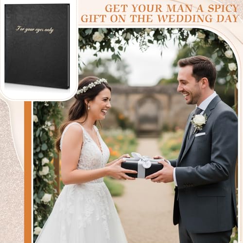 AmazingSpark Boudoir Photo Album for Your Eyes Only Black Leather Self Adhesive with 4x6 Inch, 5x7 Inch Photo Book Gift for Him Husband Boyfriend Groom Wedding Bridal Shower Wedding Anniversary(8x10") - size: 8x10"