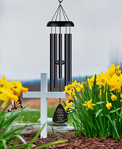 Sympathy Memorial Wind Chimes for Loss of Loved One Prime, Sympathy Gift Baskets Memorial Gifts for Loss of Mother Father, Grief Gifts Bereavement Funeral Gifts Windchimes in Memory of A Loved One - size: 32 inch