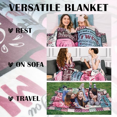 Best Friend Blanket 60"X50", Birthday Gifts for Best Friend Women, Friendship Gifts for Women, Bestie Gifts, Friendship Throw Blanket for My Best Friend, Bestie, BBF, Soul Sister - color: Pink Friend