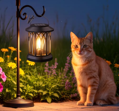 Hanging Solar Lanterns Outdoor Waterproof: 2 Pack Garden Lantern Decorative - size: 2 Pack