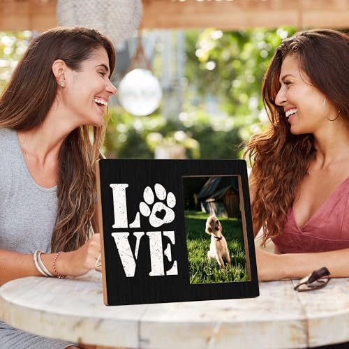 Dog Picture Frames, Puppy Photo Frame, Love Dogs Frames For Pictures, Pet Memorial Gifts, Farmhouse Home Living Room Bedroom Office Decoration -01 - style: Love Dogs 1