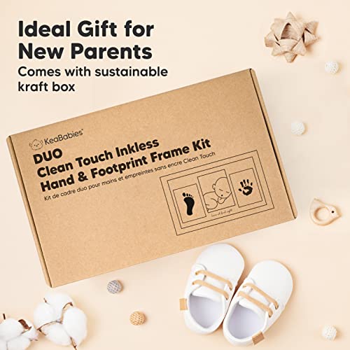 Inkless Hand and Footprint Kit, Boy Girl Newborn Keepsake (Cloud Gray) | No Mess Ink Pad for Baby Handprint, Clean Touch Paw Print Kit for Dog Picture Frame, Personalized Baby Christmas Shower Gifts - color: Cloud Gray
