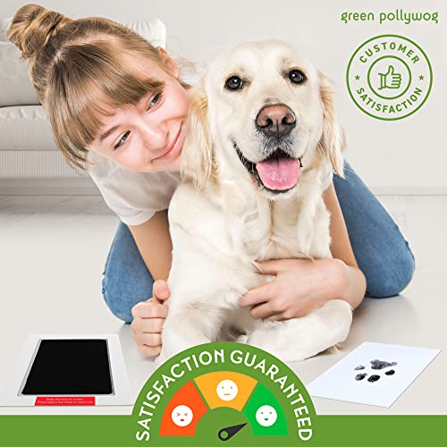 Green Pollywog Paw Print Hinged Photo Frame with Ink Pad Kit - size: Hinged Paw Print Kit