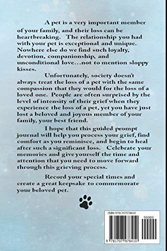 Pet Loss Journal St Bernard: Guided Prompt Keepsake Workbook